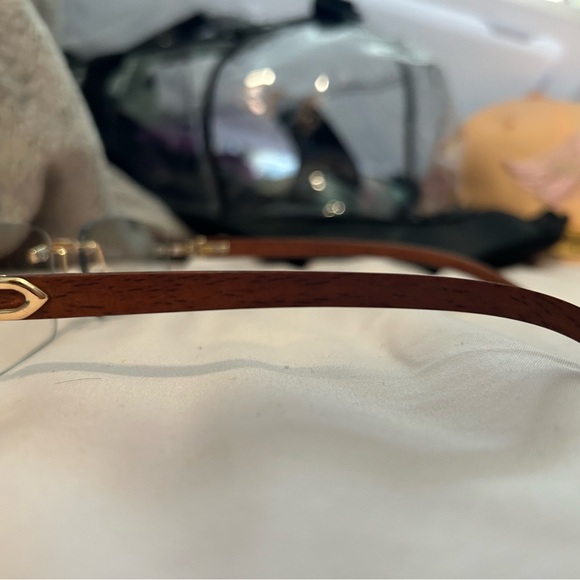 Rimless Sunglasses green tint NEW without box - Picture 2 of 2